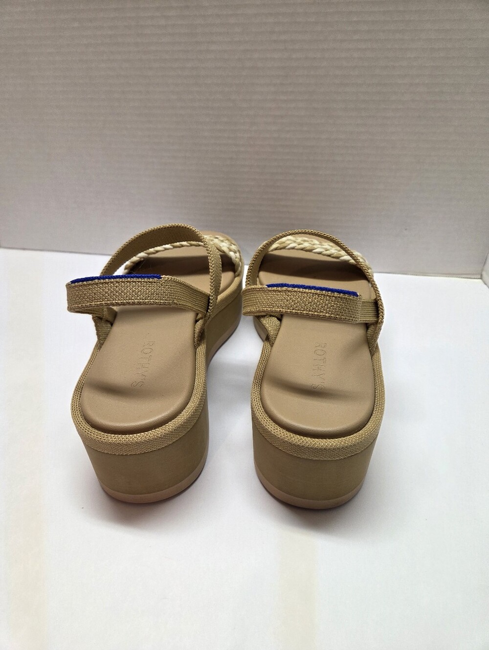 Rothy's Lightweight Tan Wedge Sandals Size 10.5 - Picture 5 of 9